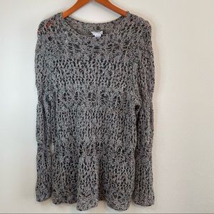 Soft Surroundings Open Knit Crochet Sweater